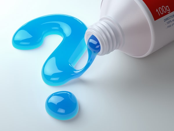Toothpaste with a question
