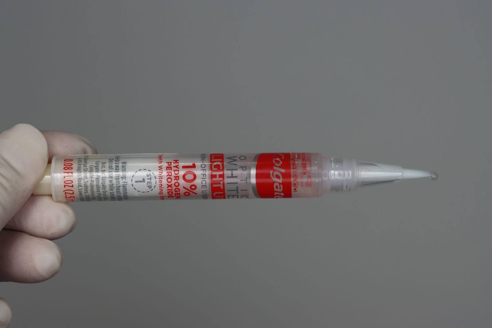 0% Hydrogen Peroxide pen, which contains 10% hydrogen peroxide in an ethanol carrier