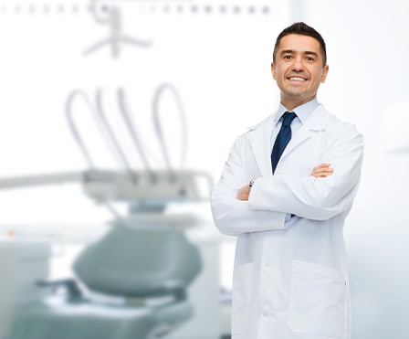 dentist smiling confidently