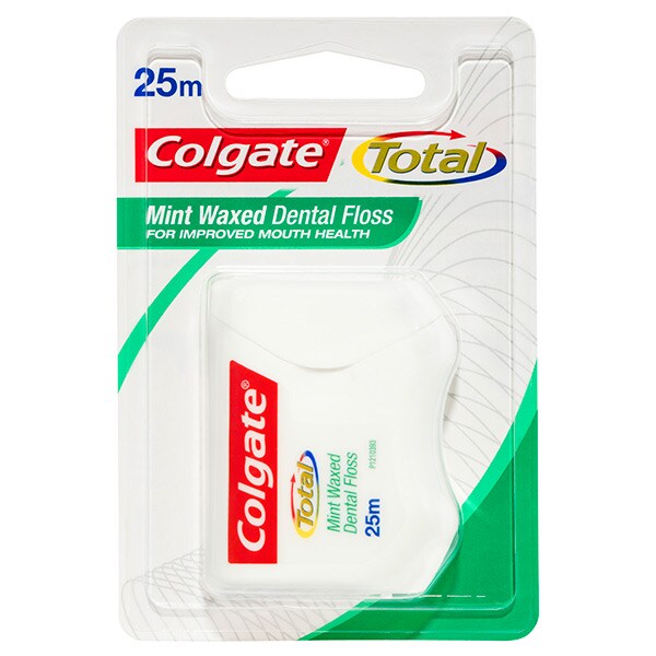 Colgate Total Dental Ribbon Mint Waxed 25m (72 pack)