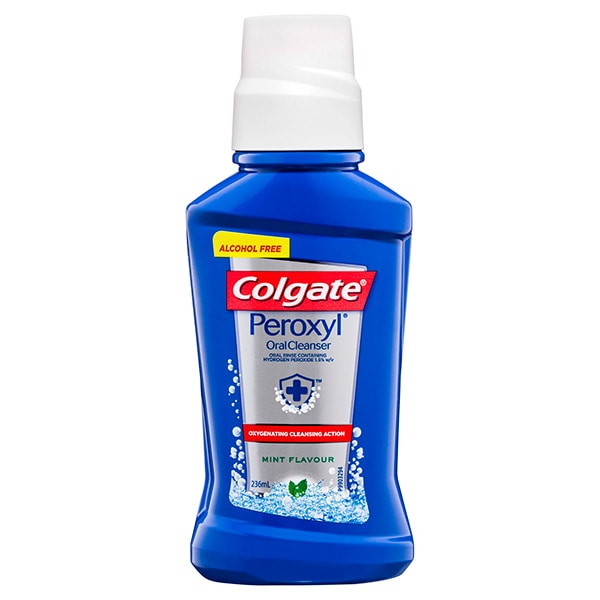 Colgate Peroxyl Oral Cleanser Alcohol Free Mint 236ml